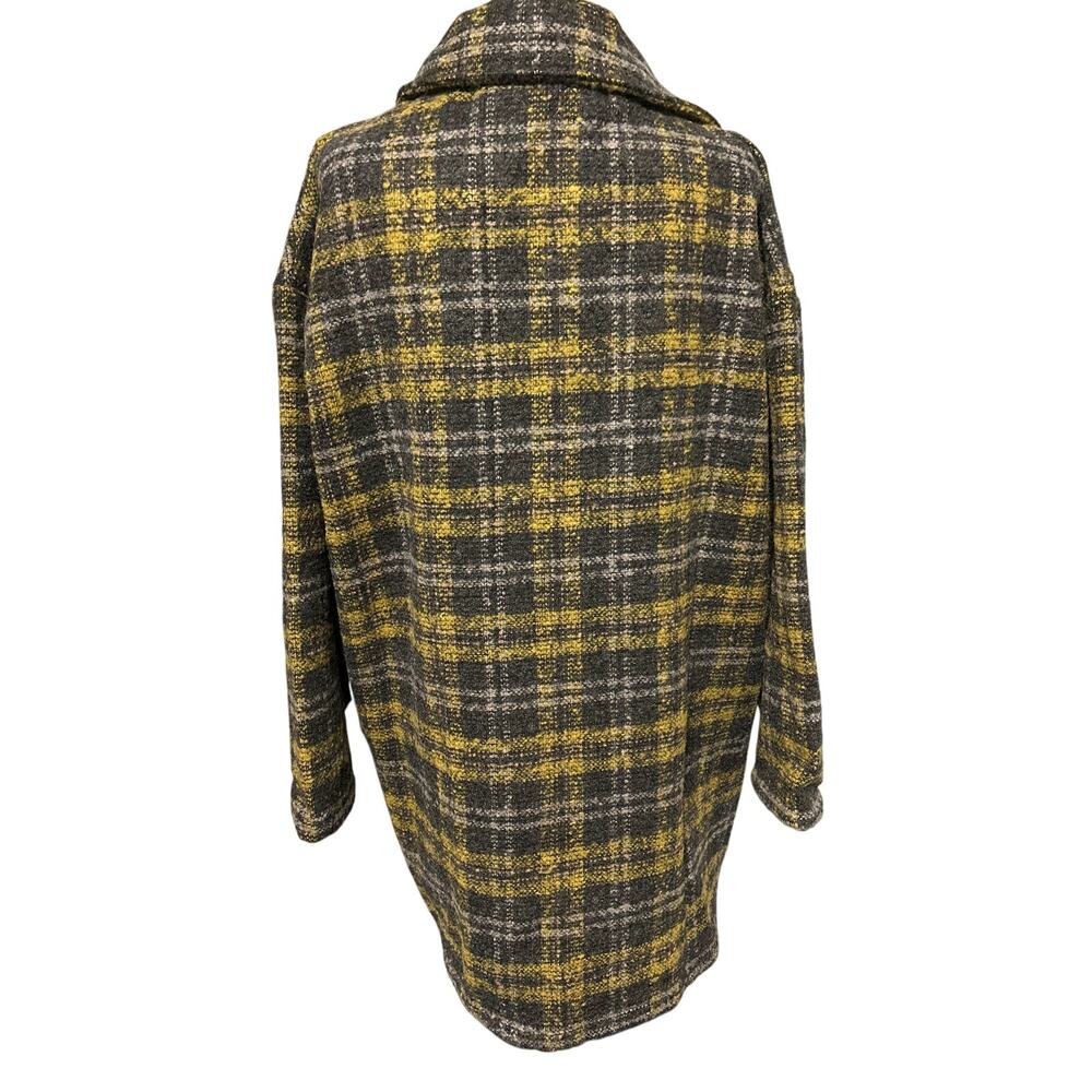 Lumière Coat Jacket Size Medium Gray Plaid Open Front Pockets NWT - Picture 5 of 9